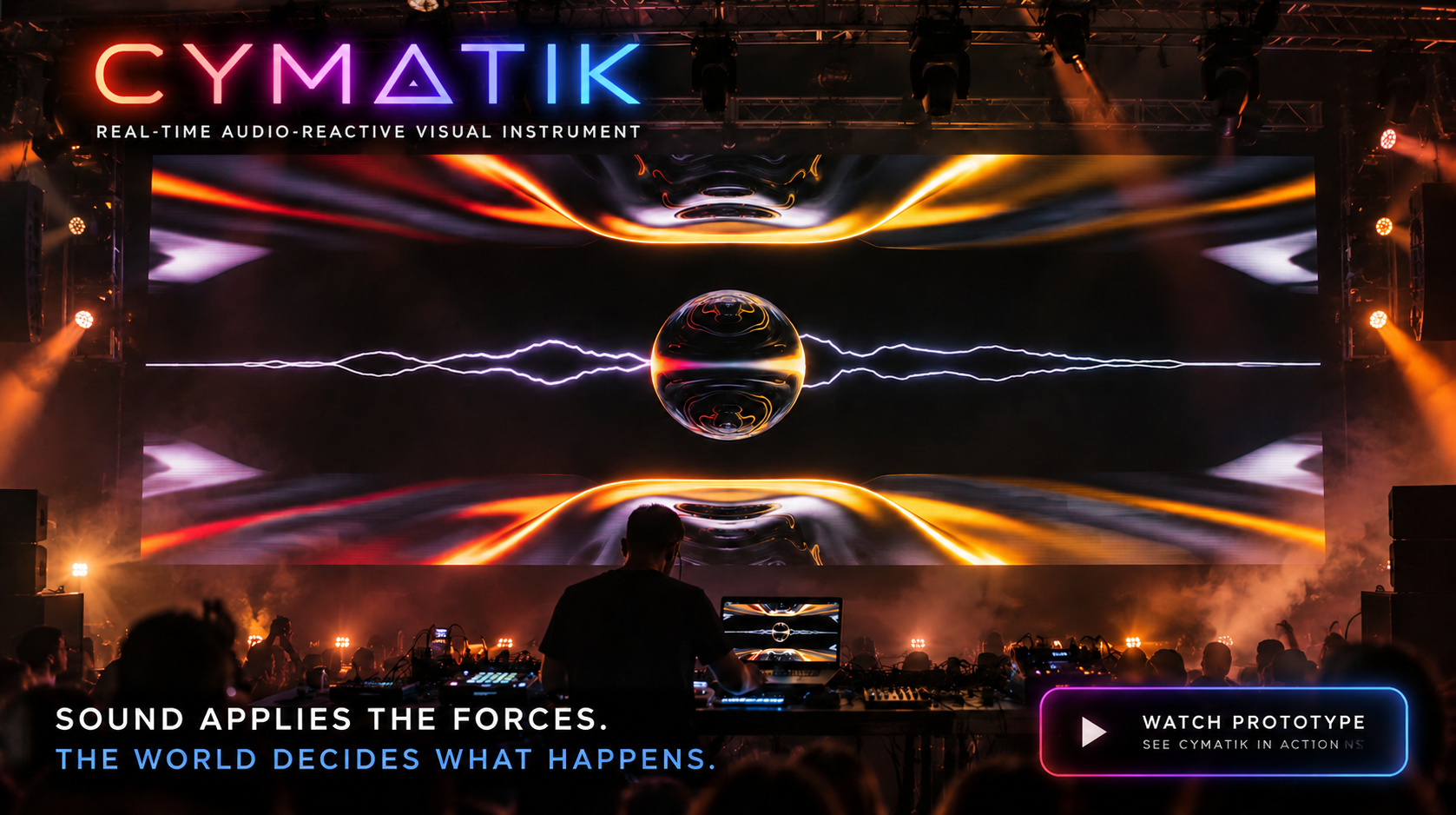 CYMATIK by Lotus Labz — live performance. Audio-reactive visual instrument in action.